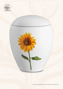 Keramik und Töpfer Urnen: Sonnenblume