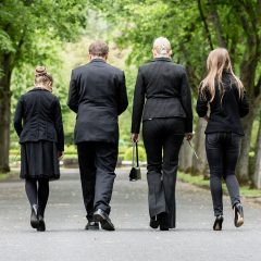 Weg zur Beerdigung